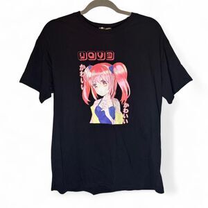 Stella Viva Black Anime Graphic Tee Size Sm